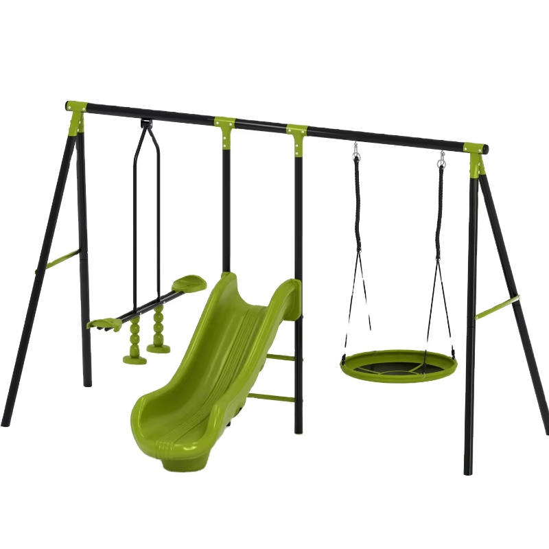 Kids Outdoor Basketball Hoop - Kids Swing Toy Set with Basketball