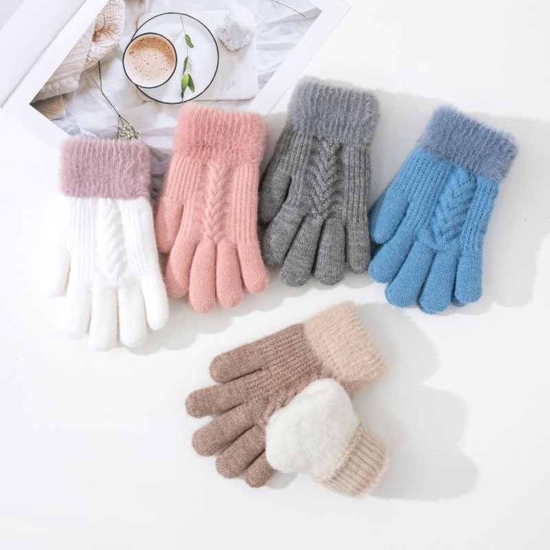 Kids Outdoor Gloves - Kids Winter Glove Double Layer Thick