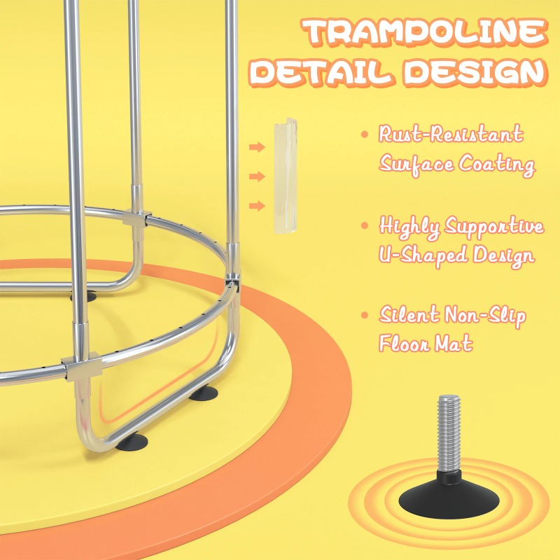 5FT Toddler Trampoline 8-in-1  - Kids Outdoor Basketball Hoop review and price