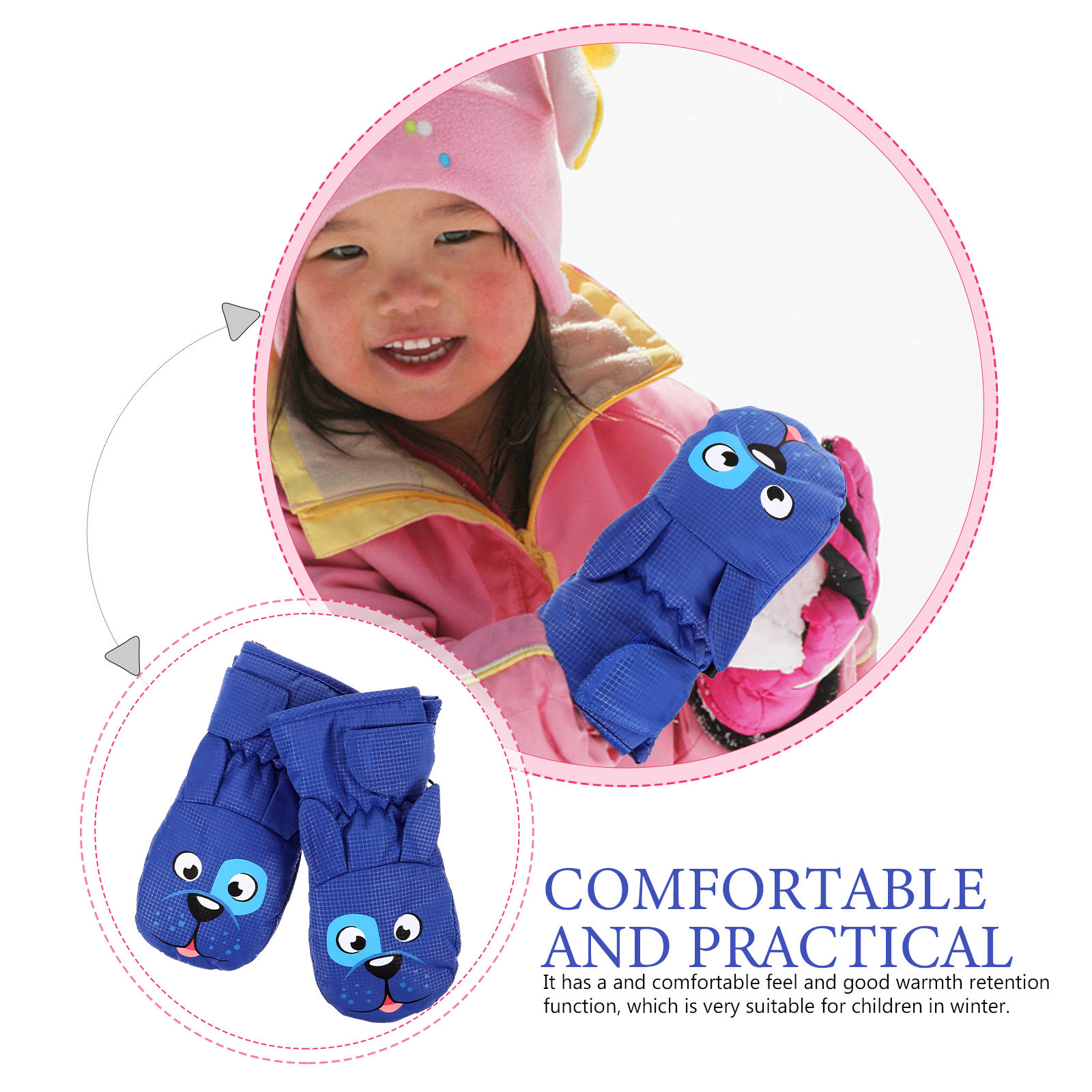 1Pair Kids Ski Gloves Winter W - Kids Outdoor Gloves review and price
