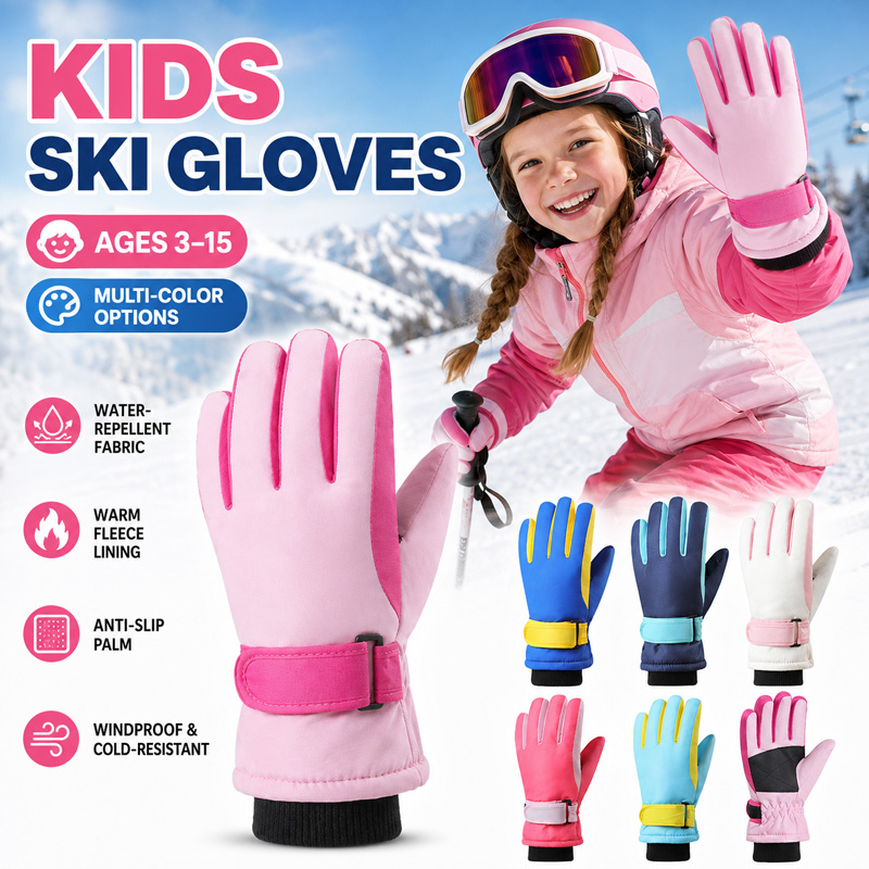 Kids Winter Ski Gloves Waterpr - Kids Outdoor Gloves review and price