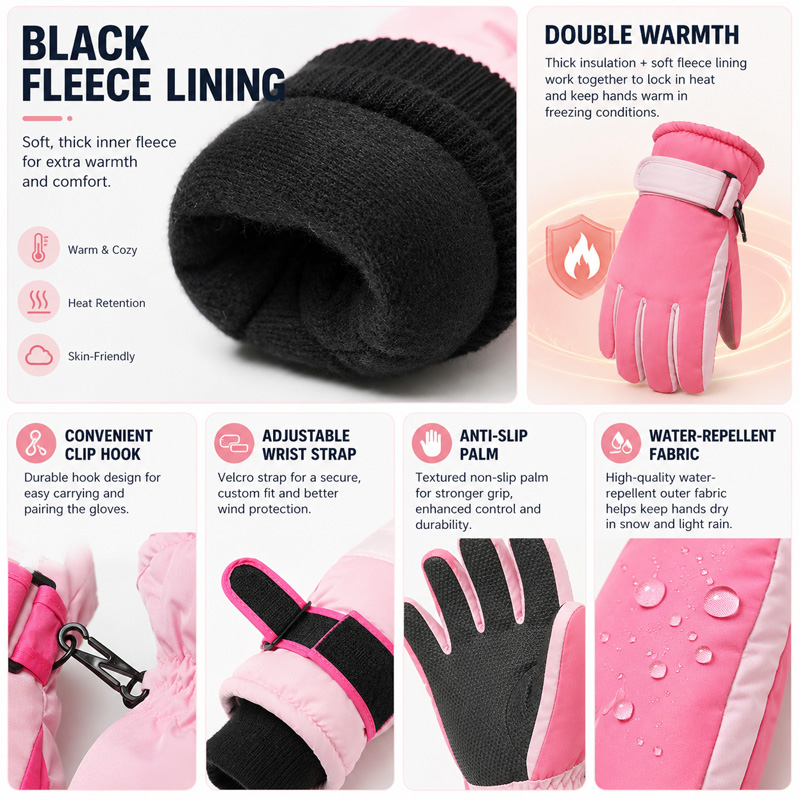 Kids Winter Ski Gloves Waterpr - Kids Outdoor Gloves review and price