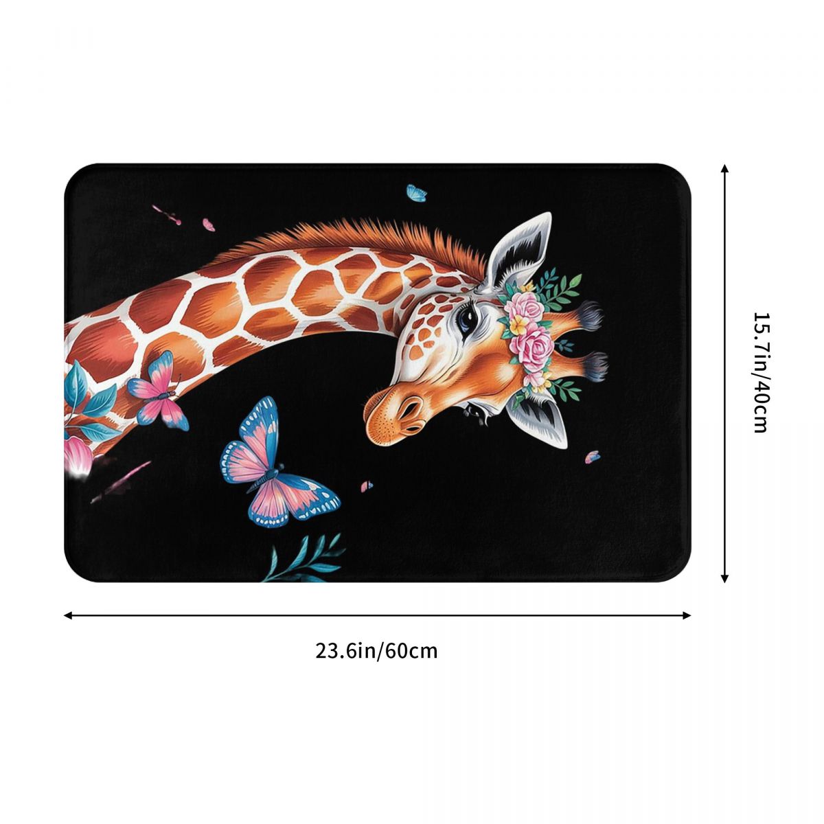 Cute Giraffe With Flowers I Ki - Kids Outdoor Floor Cushions review and price