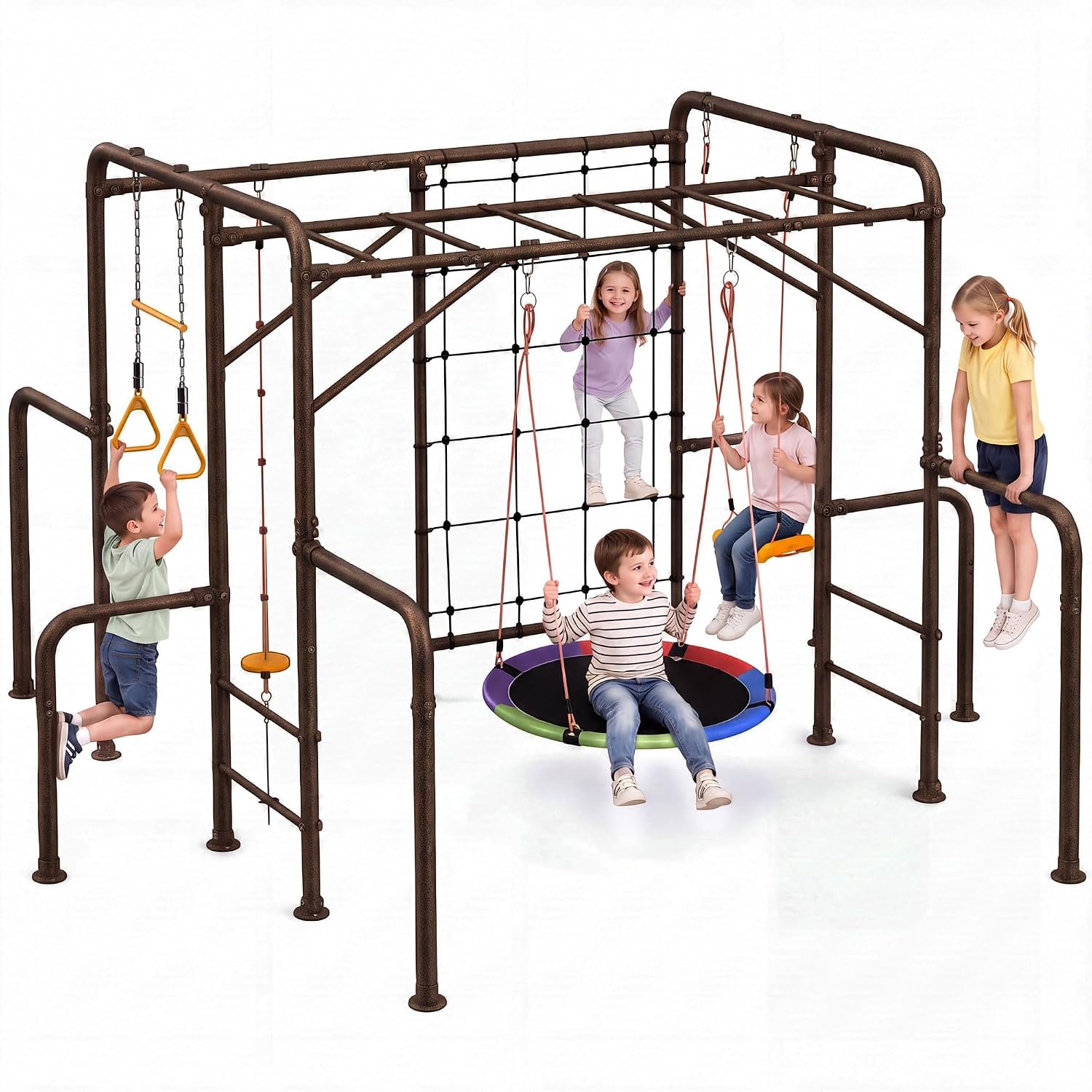 7-in-1 Outdoor Jungle Gym Monk - Kids Outdoor Ladder review and price
