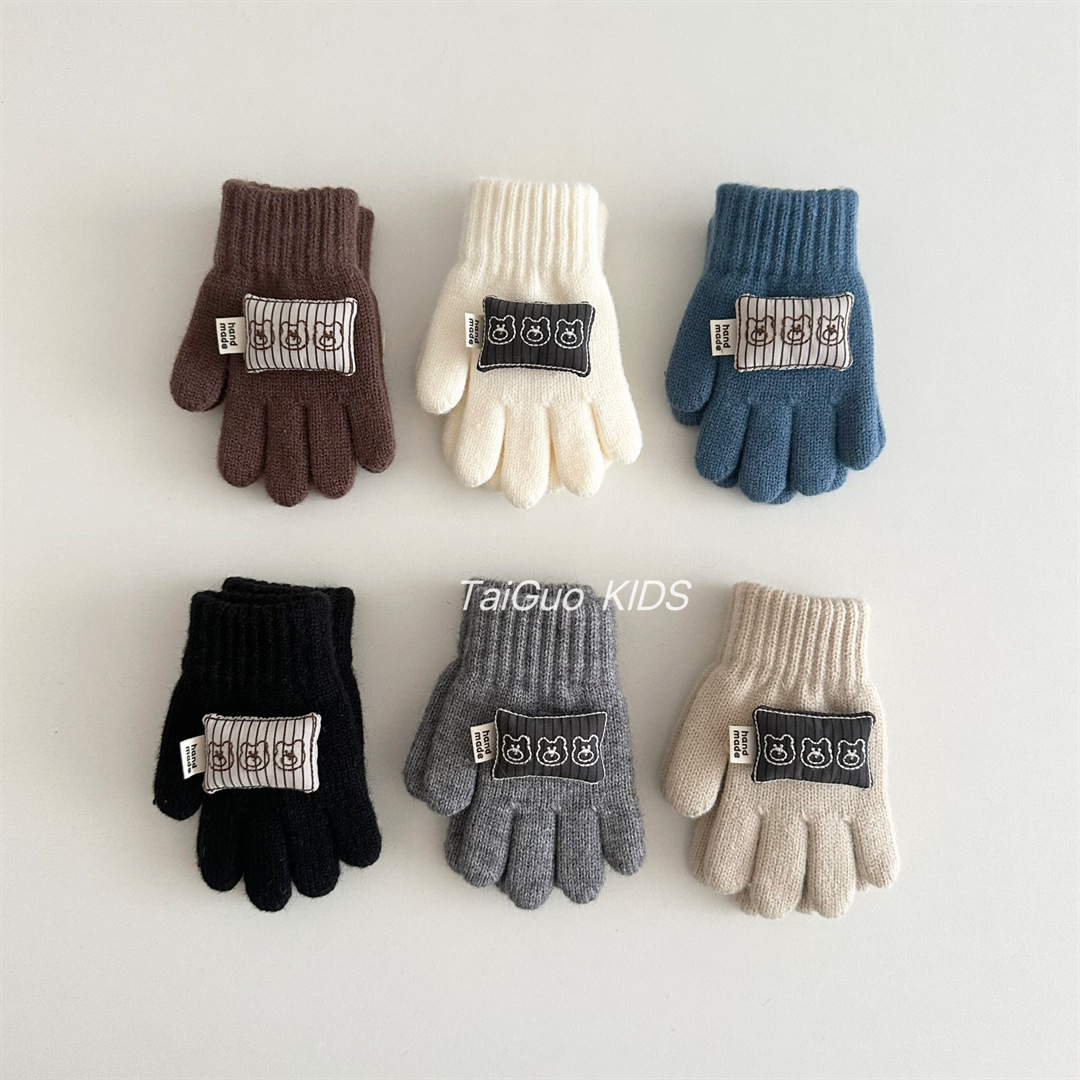 Warm Knitted Children's Gloves - Kids Outdoor Gloves review and price