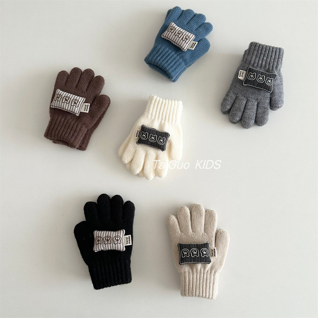 Warm Knitted Children's Gloves - Kids Outdoor Gloves review and price