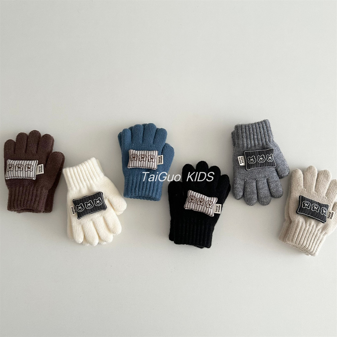 Warm Knitted Children's Gloves - Kids Outdoor Gloves review and price
