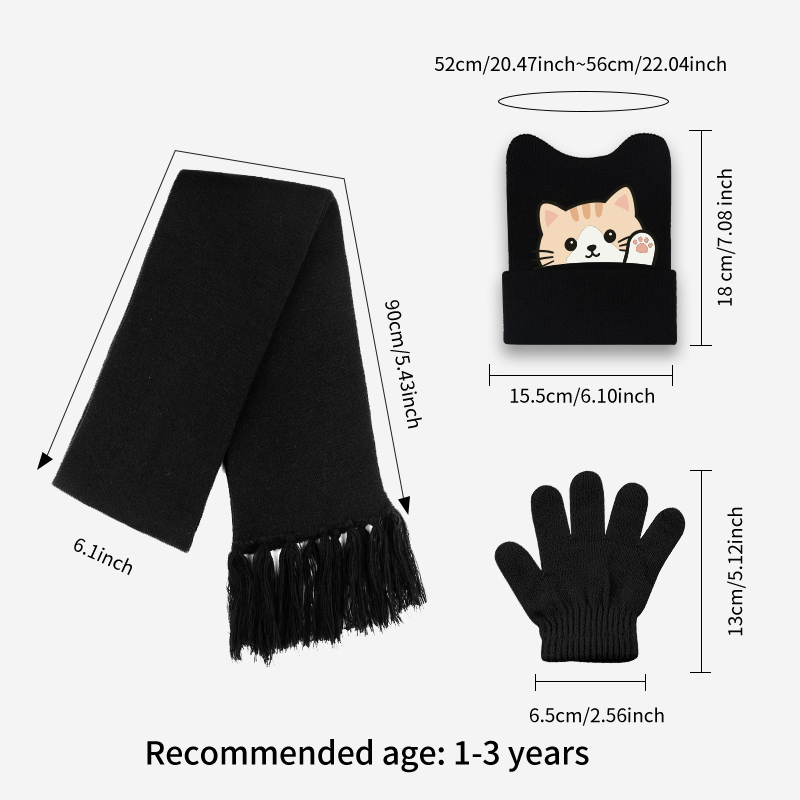 3pc 1-3Y Toddler Hat Scarf Glo - Kids Outdoor Gloves review and price