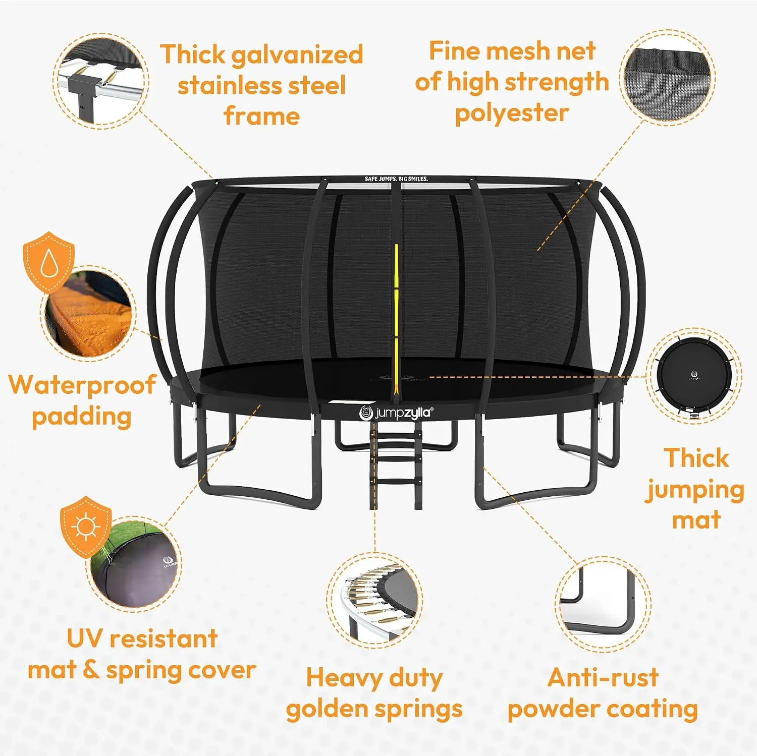 Outdoor Trampoline with Net fo - Kids Outdoor Ladder review and price