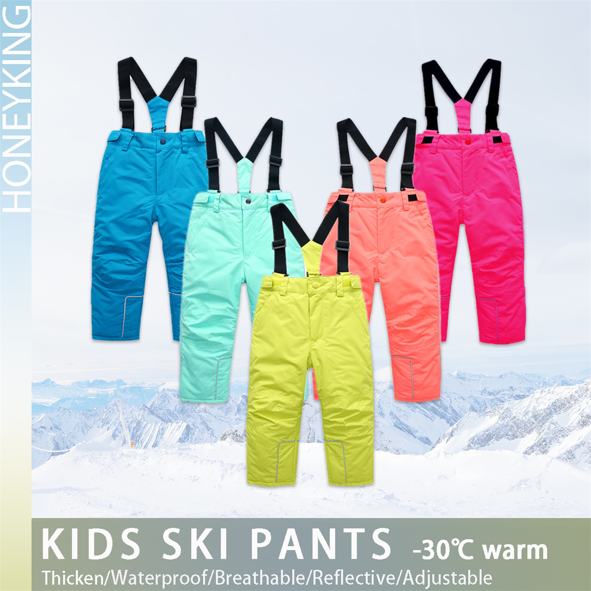 HONEYKING Kids Ski Pants Winte - Kids Outdoor Jumpsuit review and price