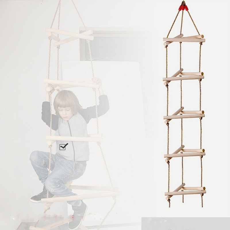 5 Rungs Single Head Wooden Tri - Kids Outdoor Ladder review and price