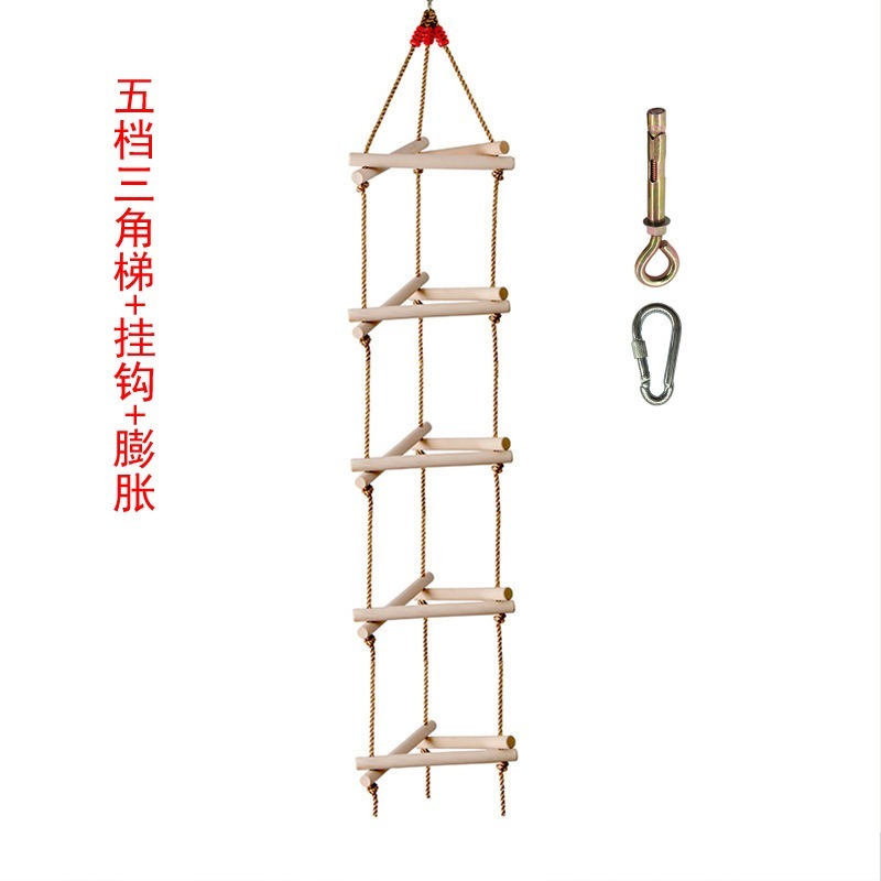 5 Rungs Single Head Wooden Tri - Kids Outdoor Ladder review and price